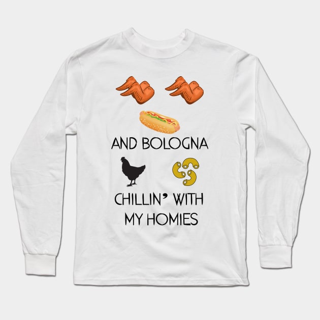 Chicken Wing Song Long Sleeve T-Shirt by theboonation8267